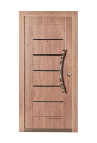 Puerta Multianclaje Izquierda ROBLE BLANCO Barral CURVO 75 cm y Apliques RB5510I