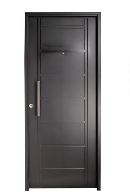 Puerta Iny NEGRA Derecha BUÑAS barral REDONDO 40 cm Ciega N1310D