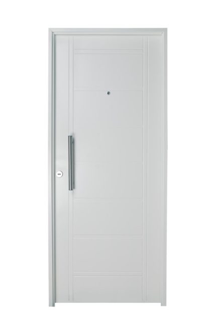 Puerta Iny BLANCA Derecha BUÑAS barral REDONDO 40 cm Ciega B1310D