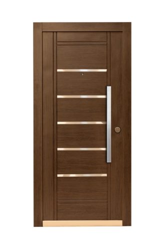 Puerta Multianclaje Izquierda NOGAL AMERICANO Barral RECTANGULAR 75 cm y Apliques NA5610I