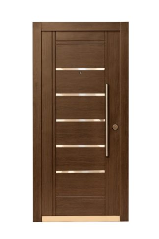 Puerta Multianclaje Izquierda NOGAL AMERICANO Barral REDONDO 75 cm y Apliques NA5410I